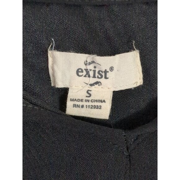 Exist Mini Tunic Dress Womens S Black Boho Southwestern Festival Embroidered - Picture 7 of 12